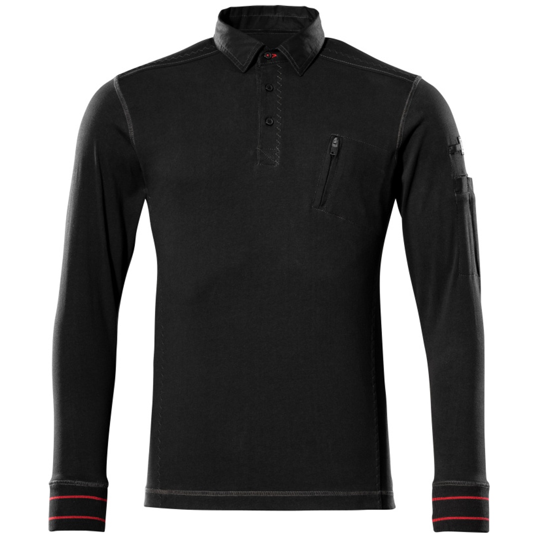 Mascot Polo-Sweatshirt IOS FRONTLINE langarm 50352 Gr. L schwarz