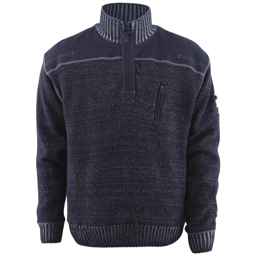 Mascot Strickpullover NAXOS FRONTLINE mit kurzem Reißverschluss 50354 Gr. S blaugrau