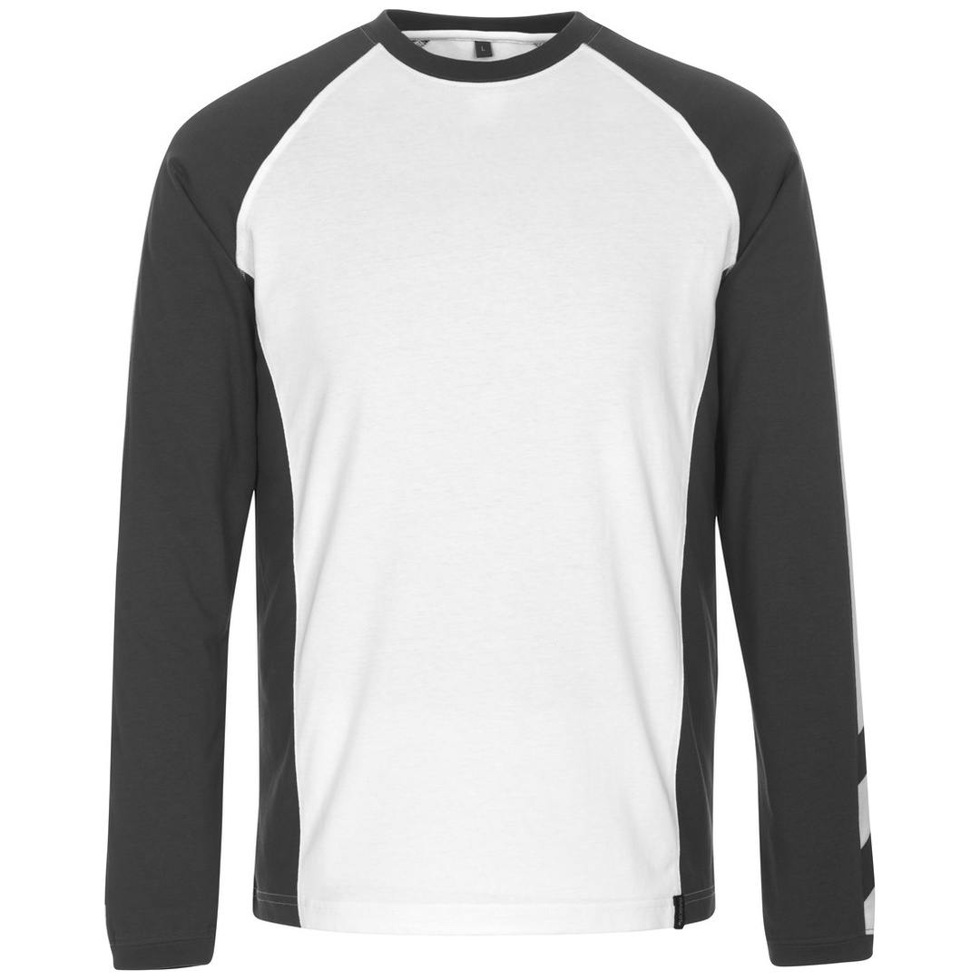 Mascot T-Shirt BIELEFELD UNIQUE langarm 50568 S weiss/dunkelanthrazit