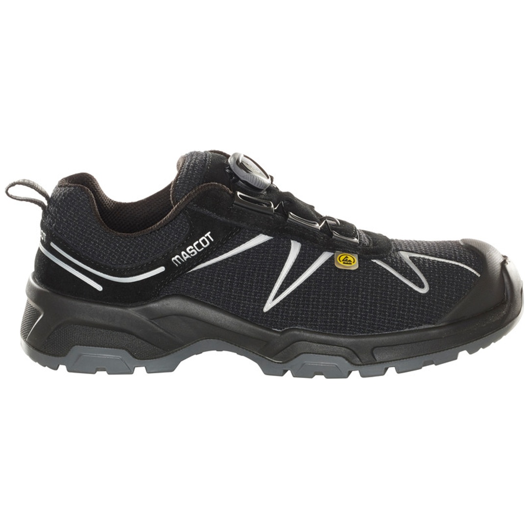Mascot FOOTWEAR FLEX Sicherheitshalbschuh F0122 S3 ESD DGUV W10 Gr. 41 schwarz/silber