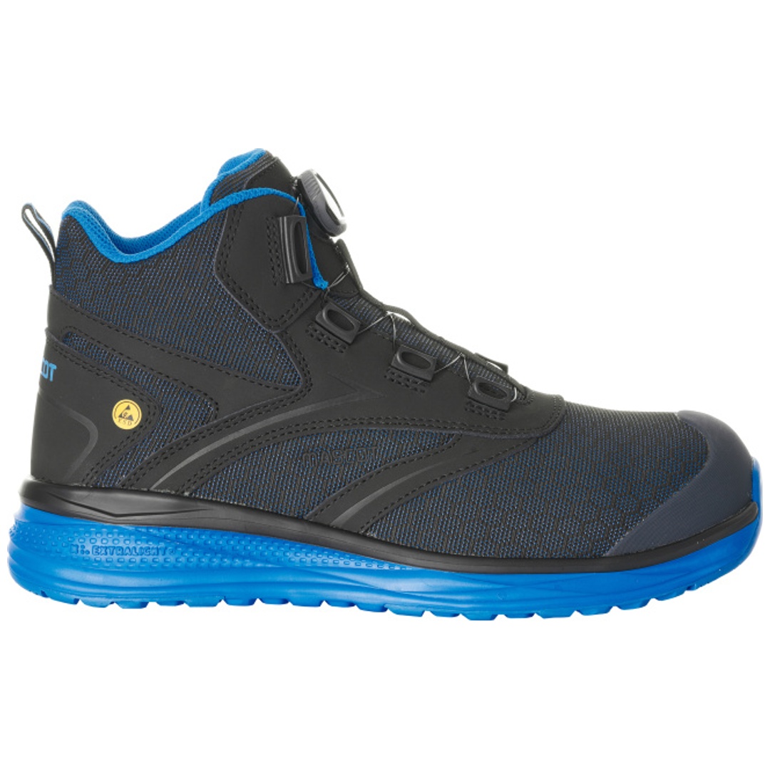 Mascot Sicherheitsstiefel S1P mit BOA® Sicherheitsstiefelette S1P Sicherheitsschuhe Gr. 37, schwarz/kornblau