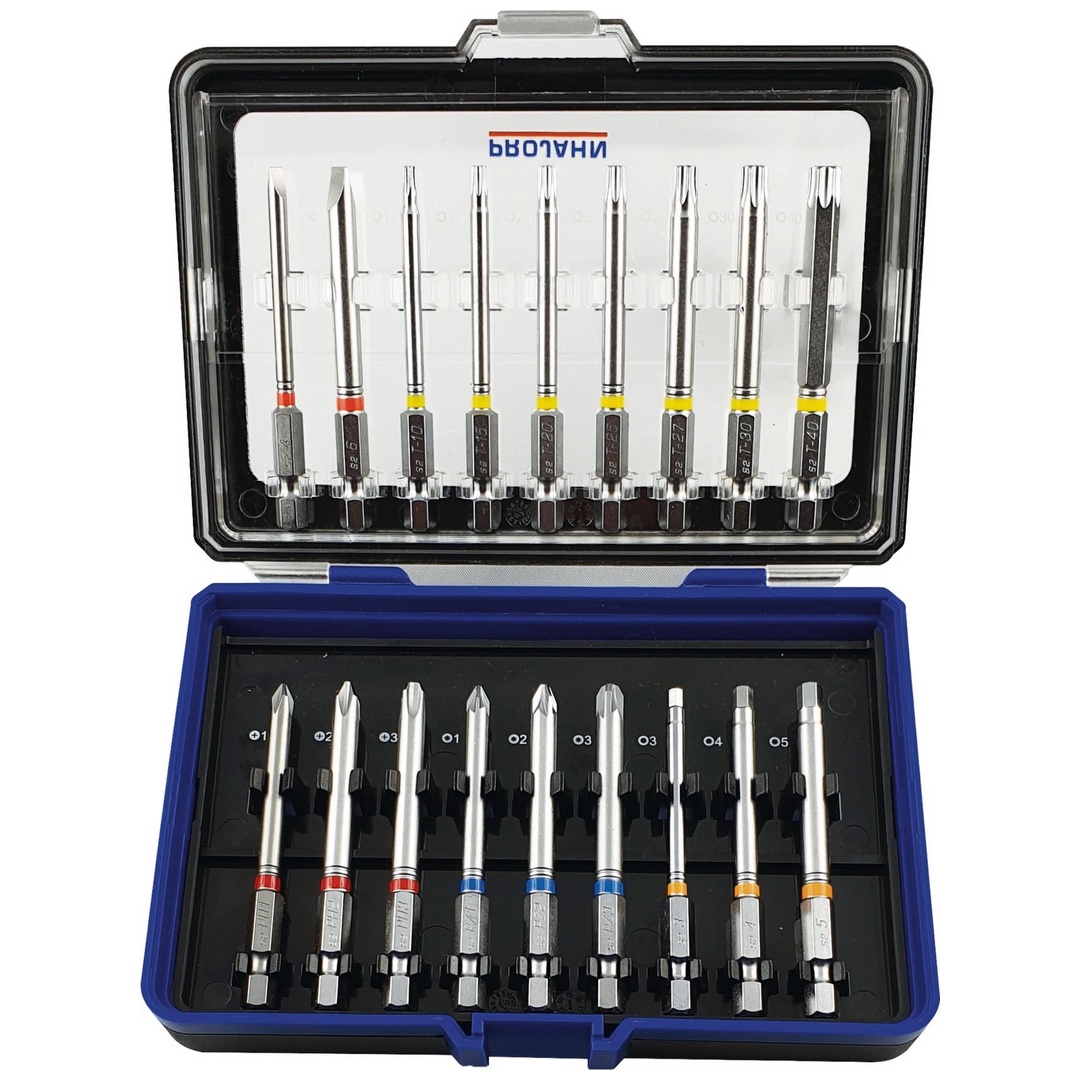 Projahn 1/4 Bit Box mit markierten Bits 18-tlg.