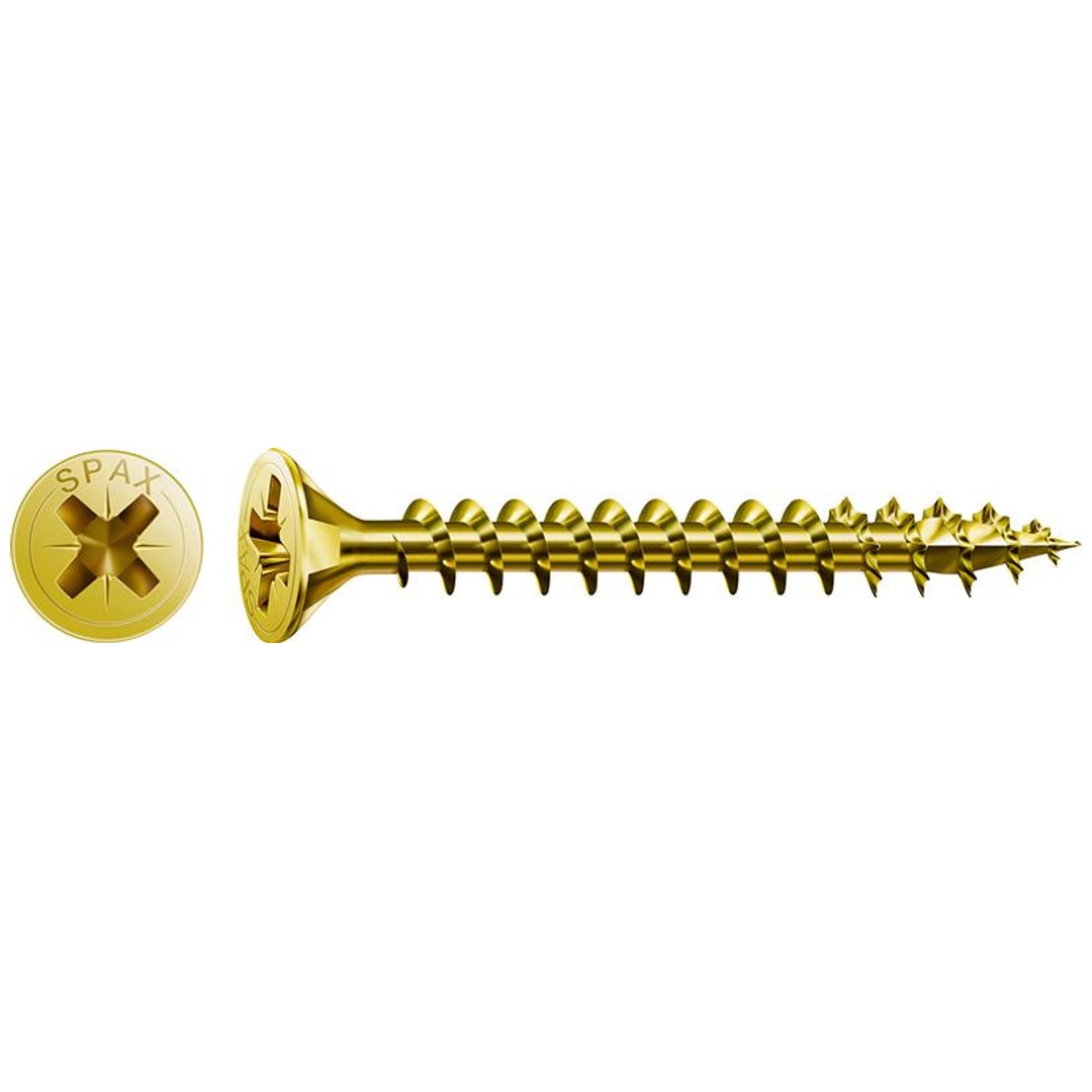 SPAX Senkkopf Kreuzschlitz Z 4CUT MULTI-Kopf Vollgewinde, YELLOX A2L 4,5 x 40