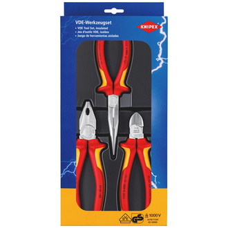 Knipex Elektro-Paket 1 x 87 01 150, 1 x 87 01 250, 1 x 87 01 300 (SB-Karte/Blister)