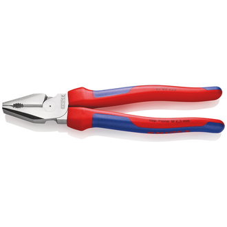 Knipex Kraft-Kombizange, mit Mehrkomponenten-Hüllen, verchromt 225 mm