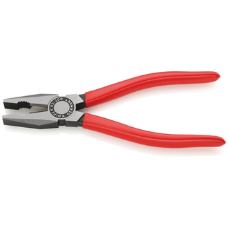 Knipex Kombizange, mit Kunststoff überzogen, schwarz atramentiert, 200 mm (SB-Karte/Blister)