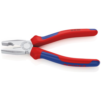 Knipex Kombizange, mit Mehrkomponenten-Hüllen, verchromt 200 mm (SB-Karte/Blister)