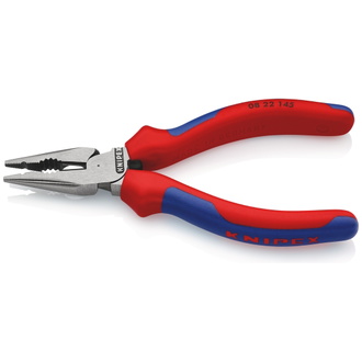 Knipex Spitz-Kombizange, mit Mehrkomponenten-Hüllen, schwarz atramentiert 145 mm (SB-Karte/Blister)