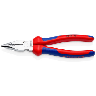 Knipex Spitz-Kombizange, mit Mehrkomponenten-Hüllen, verchromt 185 mm