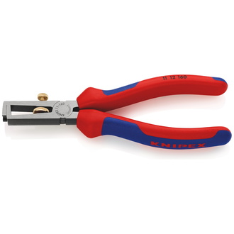 Knipex Abisolierzange universal, mit Mehrkomponenten-Hüllen, schwarz atramentiert 160 mm