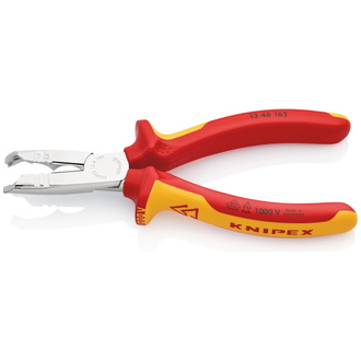 Knipex Abmantelungszange isoliert mit Mehrkomponenten-Hüllen, VDE-geprüft verchromt 165 mm