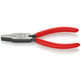 Knipex Flachzange, mit Kunststoff überzogen, schwarz atramentiert, 140 mm