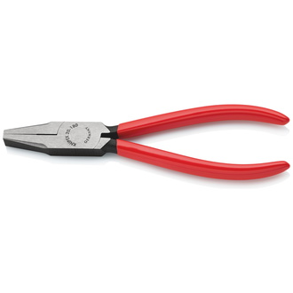 Knipex Flachzange, mit Kunststoff überzogen, schwarz atramentiert, 180 mm