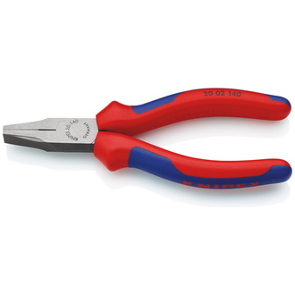 Knipex Flachzange, mit Mehrkomponenten-Hüllen, schwarz atramentiert 140 mm