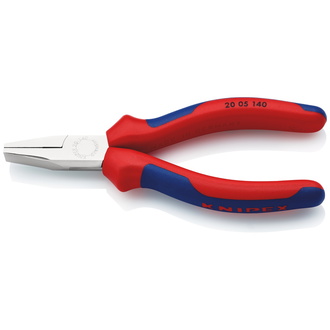 Knipex Flachzange, mit Mehrkomponenten-Hüllen, verchromt 140 mm