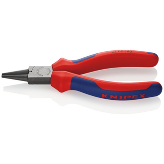 Knipex Rundzange, mit Mehrkomponenten-Hüllen, schwarz atramentiert 140 mm