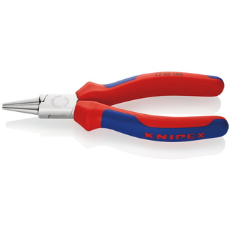 Knipex Rundzange, mit Mehrkomponenten-Hüllen, verchromt 140 mm