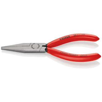 Knipex Langbeckzange, mit Kunststoff überzogen, schwarz atramentiert, 140 mm, flache Backen