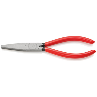 Knipex Langbeckzange, mit Kunststoff überzogen, schwarz atramentiert, 190 mm, flache Backen