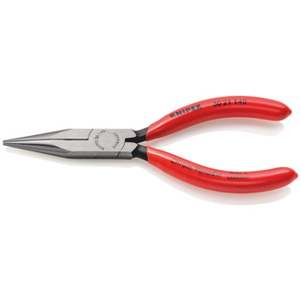 Knipex Langbeckzange, mit Kunststoff überzogen, schwarz atramentiert, 140 mm, flach-runde Backen