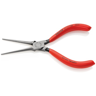 Knipex Greifzange (Nadelzange), mit Kunststoff überzogen, schwarz atramentiert, 160 mm (SB-Karte/Blister), Art.Nr. 31 11 160 SB