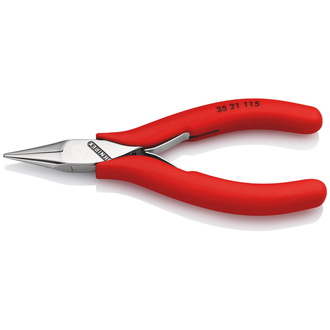 Knipex Elektronik-Greifzange, mit rutschhemmendem Kunststoff überzogen, 115 mm, flach-runde Backen