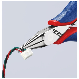 Knipex Elektronik-Greifzange, mit Mehrkomponenten-Hüllen, 115 mm (SB-Karte/Blister), Art.Nr. 35 22 115 SB