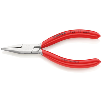 Knipex Greifzange für Feinmechanik mit Kunststoff überzogen verchromt 125 mm, flache, schmale Backen