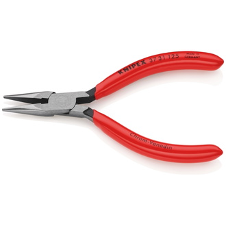 Knipex Greifzange für Feinmechanik, mit Kunststoff überzogen, schwarz atramentiert, 125 mm (SB-Karte/Blister)