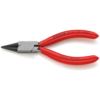 Knipex Greifzange für Feinmechanik, mit Kunststoff überzogen, schwarz atramentiert, 125 mm, runde Backen