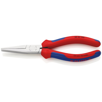 Knipex Mechanikerzange, mit Mehrkomponenten-Hüllen, verchromt, 190 mm, flache, breite Backen