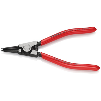 Knipex Sicherungsringzange für Greifringe auf Wellen, mit Kunststoff überzogen, schwarz atramentiert, 140 mm, 14 - 18 mm