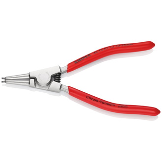 Knipex Sicherungsringzange für Außenringe auf Wellen mit Kunststoff überzogen verchromt 140 mm, 10 - 25 mm