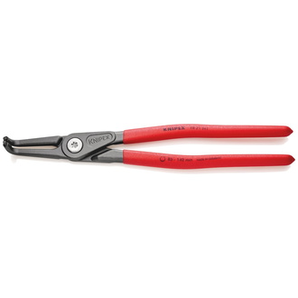 Knipex Präzisions-Sicherungsringzange für Innenringe in Bohrungen, mit rutschhemmendem Kunststoff überzogen, grau atramentiert 305 mm, Art.Nr. 48 21 J