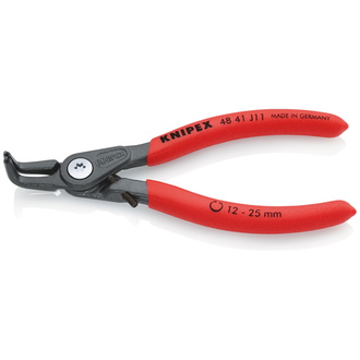 Knipex Präzisions-Sicherungsringzange für Innenringe in Bohrungen, rutschhemmender Kunststoff überzogen, grau atramentiert 130 mm, Art.Nr. 48 41 J11