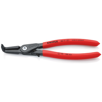 Knipex Präzisions-Sicherungsringzange für Innenringe in Bohrungen, mit rutschhemmendem Kunststoff überzogen, grau atramentiert 210 mm, Art.Nr. 48 41 J