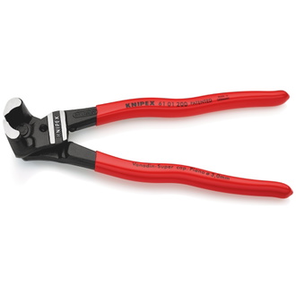 Knipex Bolzen-Vornschneider hochübersetzt, mit Kunststoff überzogen, schwarz atramentiert, 200 mm (SB-Karte/Blister)