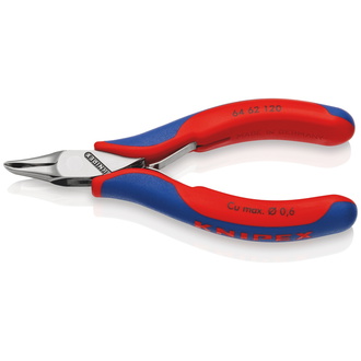 Knipex Elektronik-Vornschneider, mit Mehrkomponenten-Hüllen, 120 mm, Art.Nr. 64 62 120