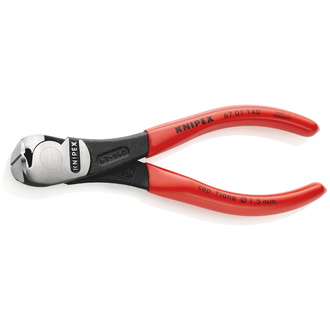 Knipex Kraft-Vornschneider, mit Kunststoff überzogen, schwarz atramentiert, 140 mm