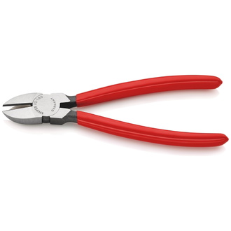 Knipex Seitenschneider, mit Kunststoff überzogen, schwarz atramentiert, 180 mm (SB-Karte/Blister)