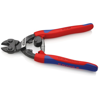 Knipex CoBolt Kompakt-Bolzenschneider, mit Mehrkomponenten-Hüllen, schwarz atramentiert, 200 mm (SB-Karte/Blister), Art.Nr. 71 12 200 SB