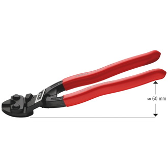 Knipex CoBolt Kompakt-Bolzenschneider, mit Kunststoff überzogen, schwarz atramentiert, 200 mm, Art.Nr. 71 21 200