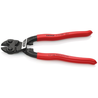 Knipex CoBolt Kompakt-Bolzenschneider, mit Kunststoff überzogen, schwarz atramentiert, 200 mm (SB-Karte/Blister), Art.Nr. 71 31 200 SB