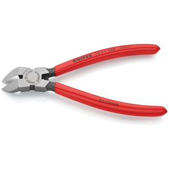 Knipex Seitenschneider für Kunststoff mit Kunststoff überzogen 160 mm (SB-Karte/Blister), Art.Nr. 72 11 160 SB