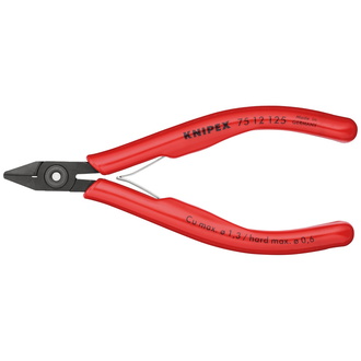 Knipex Elektronik-Seitenschneider mit Kunststoffhüllen brüniert 125 mm, Art.Nr. 75 12 125