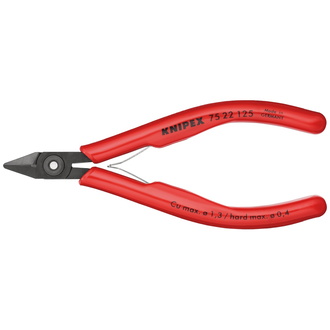 Knipex Elektronik-Seitenschneider mit Kunststoffhüllen brüniert 125 mm, Art.Nr. 75 22 125