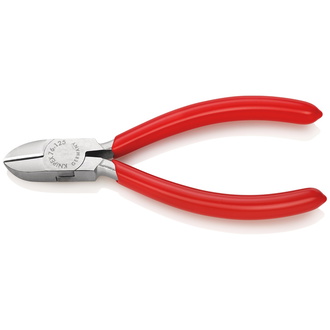 Knipex Seitenschneider für Elektromechaniker mit Kunststoff überzogen verchromt 125 mm