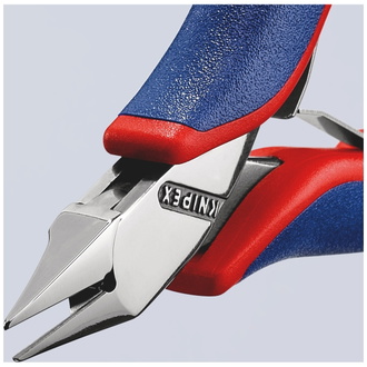 Knipex Elektronik-Seitenschneider, mit Mehrkomponenten-Hüllen, 115 mm (SB-Karte/Blister), Art.Nr. 77 72 115 SB