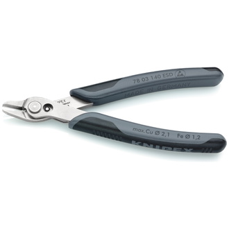 Knipex Electronic Super Knips XL ESD, mit Mehrkomponenten-Hüllen, 140 mm (SB-Karte/Blister)
