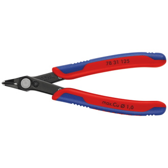 Knipex Electronic Super Knips, mit Mehrkomponenten-Hüllen, brüniert, 125 mm, Art.Nr. 78 31 125